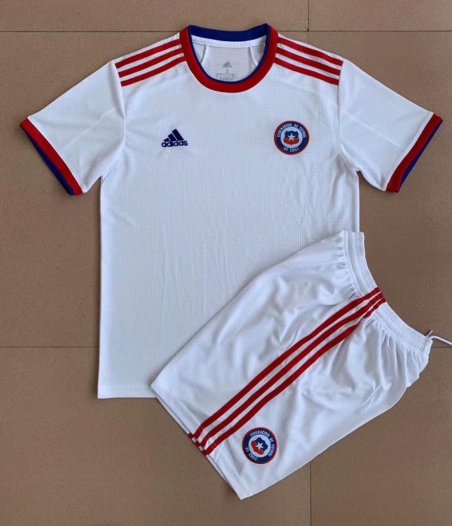 Kids-Chile 21/22 Away White Soccer Jersey